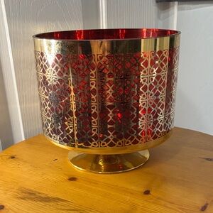 Mikasa Gold and Red Decorative Trifle Bowl